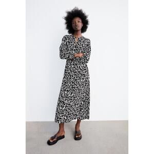 Zara Printed Midi Dress